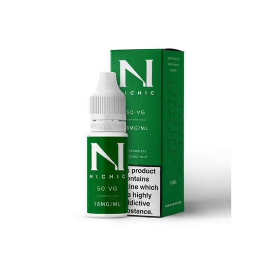 18mg Nic Nic Flavourless Nicotine Shot 10ml 50VG - vapzit